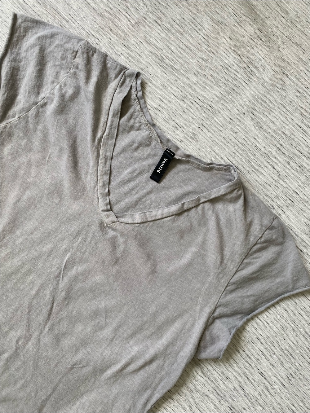 Venti6Casual Colorblock V-Neck Maxi Dress - Gray, White, Taupe S/M - Picture 3 of 10